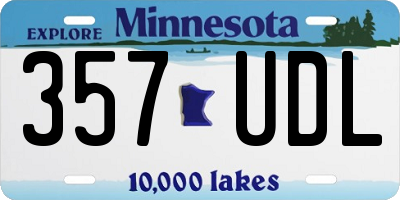 MN license plate 357UDL