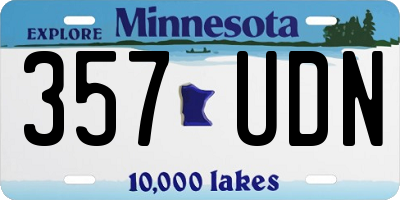 MN license plate 357UDN