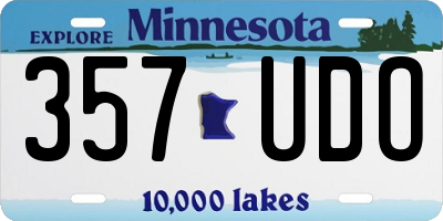 MN license plate 357UDO