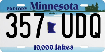 MN license plate 357UDQ