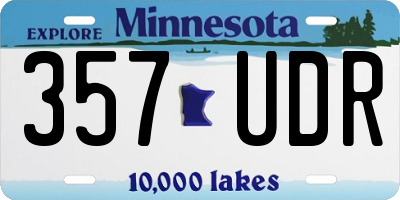 MN license plate 357UDR