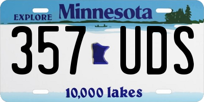 MN license plate 357UDS