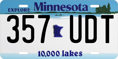 MN license plate 357UDT