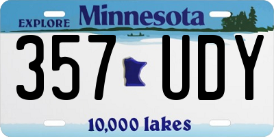 MN license plate 357UDY