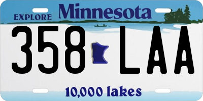 MN license plate 358LAA