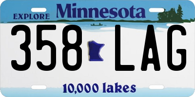 MN license plate 358LAG