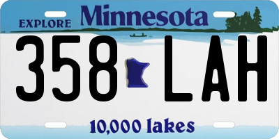 MN license plate 358LAH