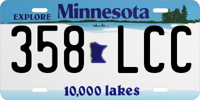 MN license plate 358LCC
