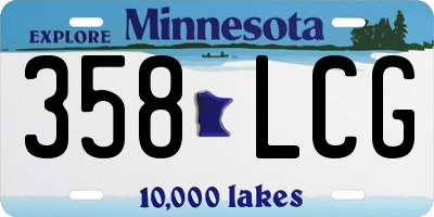 MN license plate 358LCG
