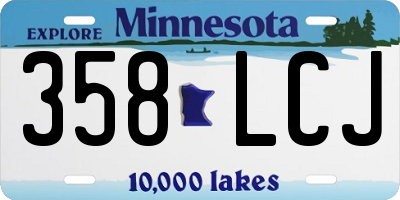MN license plate 358LCJ