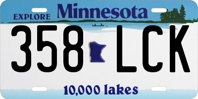 MN license plate 358LCK