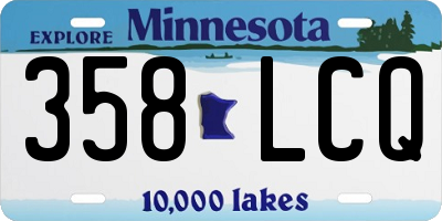 MN license plate 358LCQ