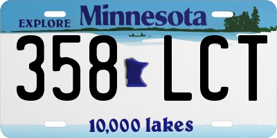 MN license plate 358LCT