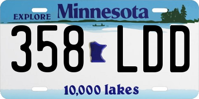 MN license plate 358LDD