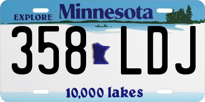 MN license plate 358LDJ