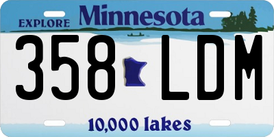MN license plate 358LDM