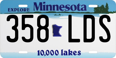 MN license plate 358LDS