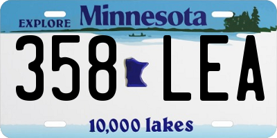 MN license plate 358LEA
