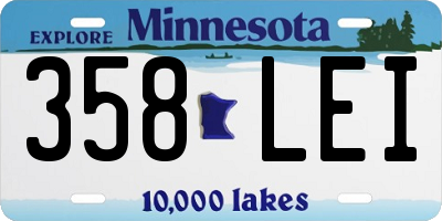 MN license plate 358LEI