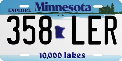 MN license plate 358LER