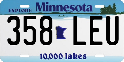 MN license plate 358LEU