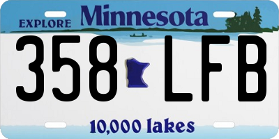 MN license plate 358LFB