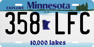 MN license plate 358LFC