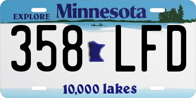MN license plate 358LFD