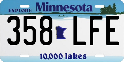 MN license plate 358LFE