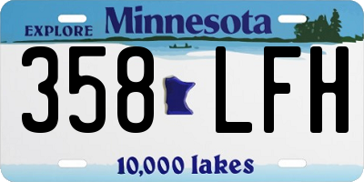 MN license plate 358LFH