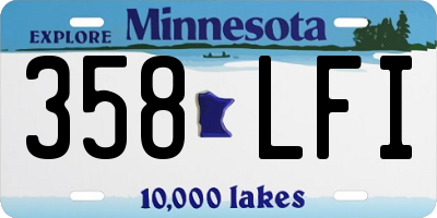 MN license plate 358LFI