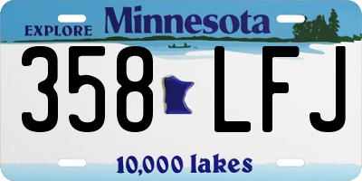MN license plate 358LFJ