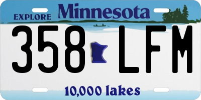MN license plate 358LFM