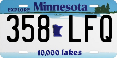 MN license plate 358LFQ