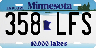 MN license plate 358LFS