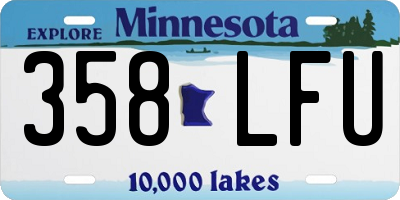 MN license plate 358LFU
