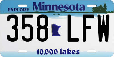 MN license plate 358LFW