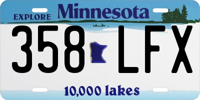 MN license plate 358LFX