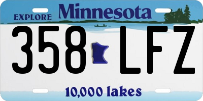MN license plate 358LFZ