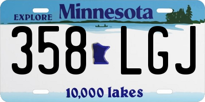 MN license plate 358LGJ