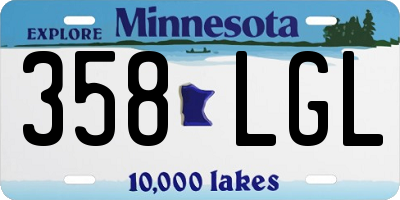 MN license plate 358LGL