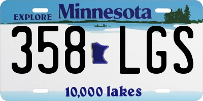 MN license plate 358LGS