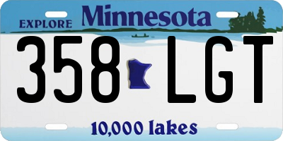 MN license plate 358LGT