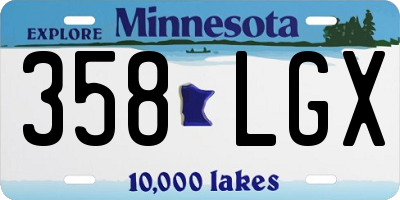 MN license plate 358LGX
