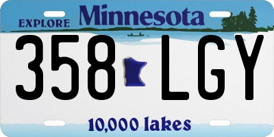 MN license plate 358LGY