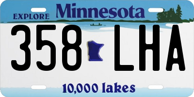 MN license plate 358LHA