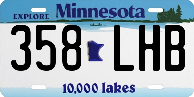 MN license plate 358LHB