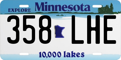 MN license plate 358LHE