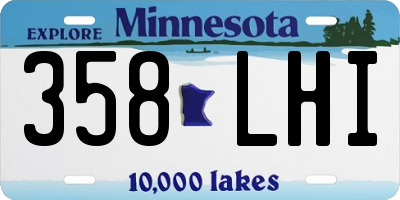 MN license plate 358LHI