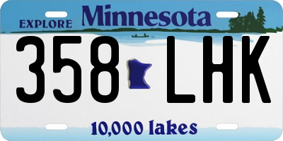MN license plate 358LHK